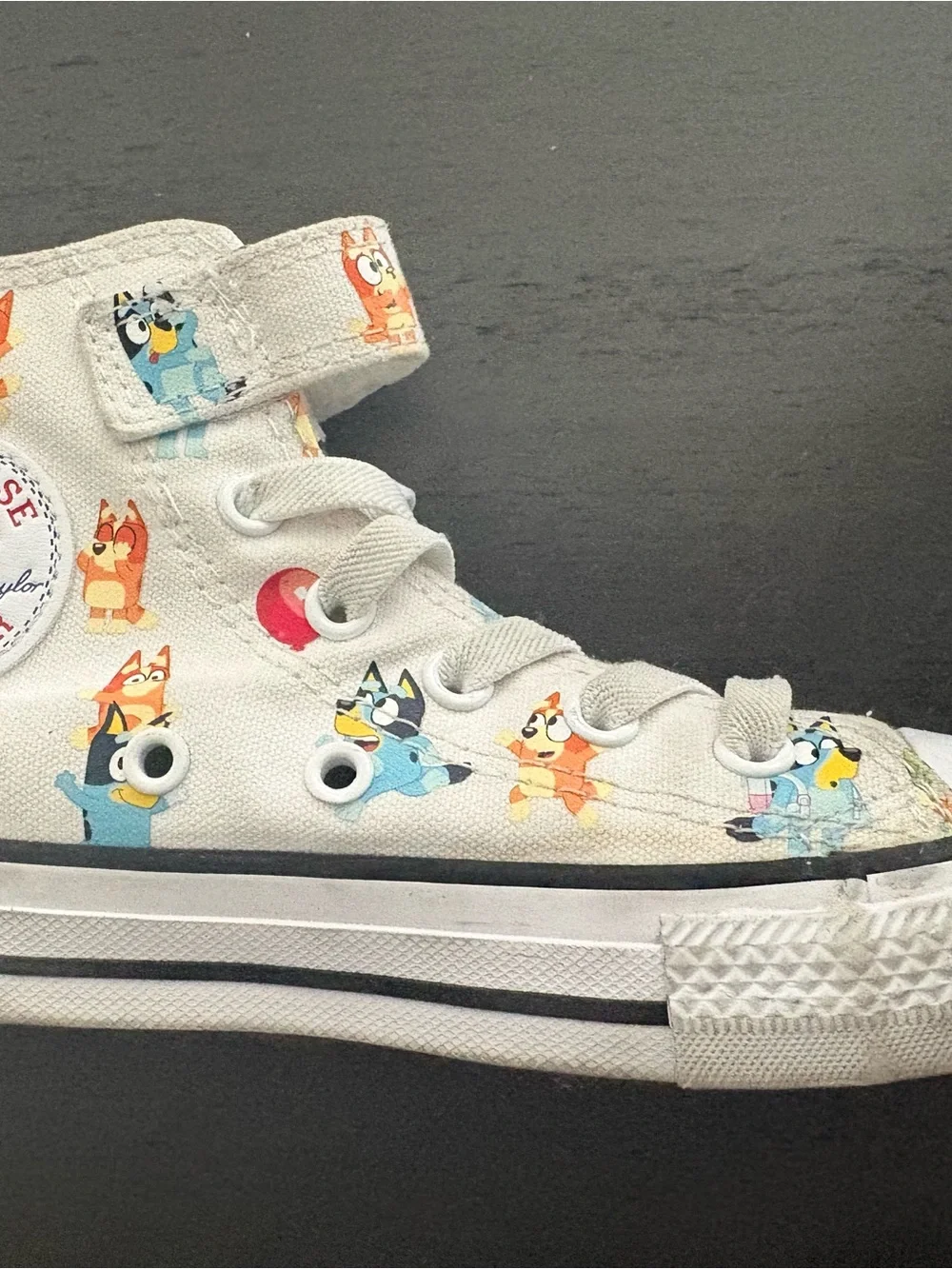 Converse Kids White High-Top Sneakers with Multicolor Character Print